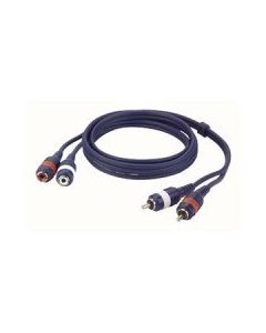 Dap-Audio FL276 2 RCA male L/R to 2 RCA female L/R