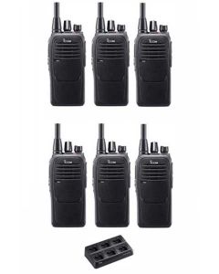 Icom IC-F29SR2 Set van 6 stuks incl.Multilader PAKKET