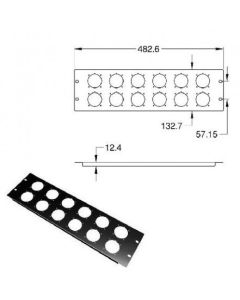 Penn Elcom Frontplaat R1284/3UK/12 p/st