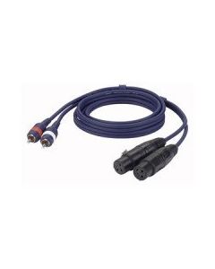 Dap-Audio FL25150 2 RCA male L/R to 2 XLR/F 3P